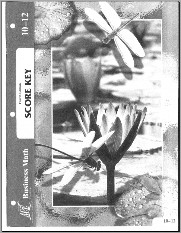 Business Math Key 10-12 from Accelerated Christian Education