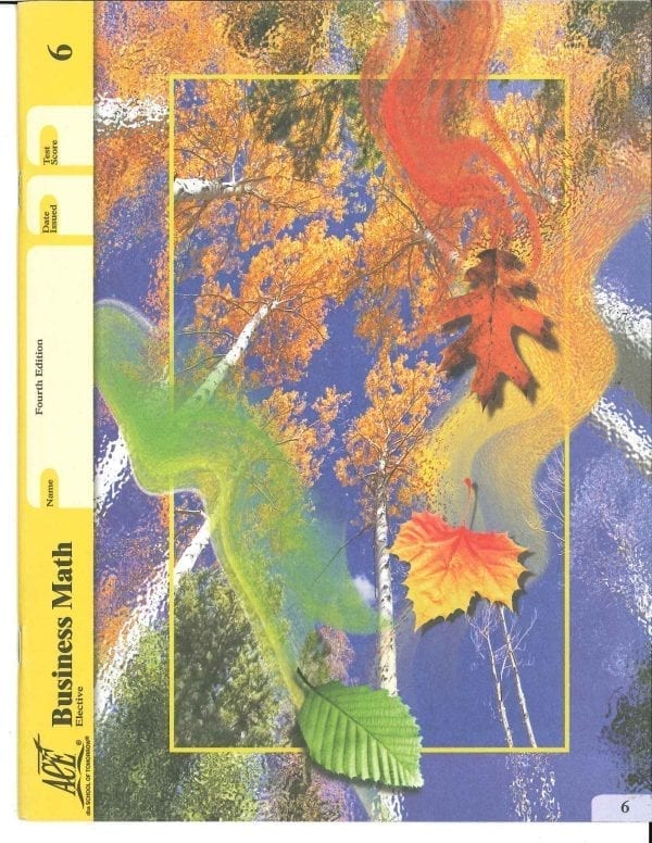 Business Math Book 6 from Accelerated Christian Education