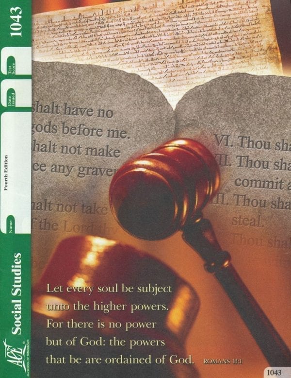 4th Grade Social Studies Pace 1043 by Accelerated Christian Education ACE