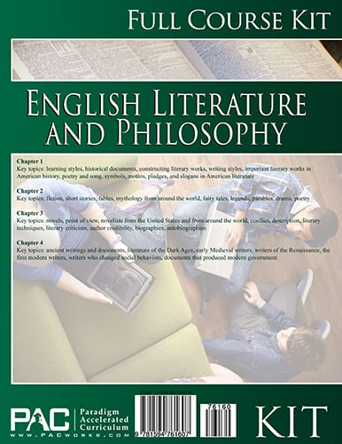 English IV: Literature and Philosophy Kit from Paradigm Accelerated Curriculum