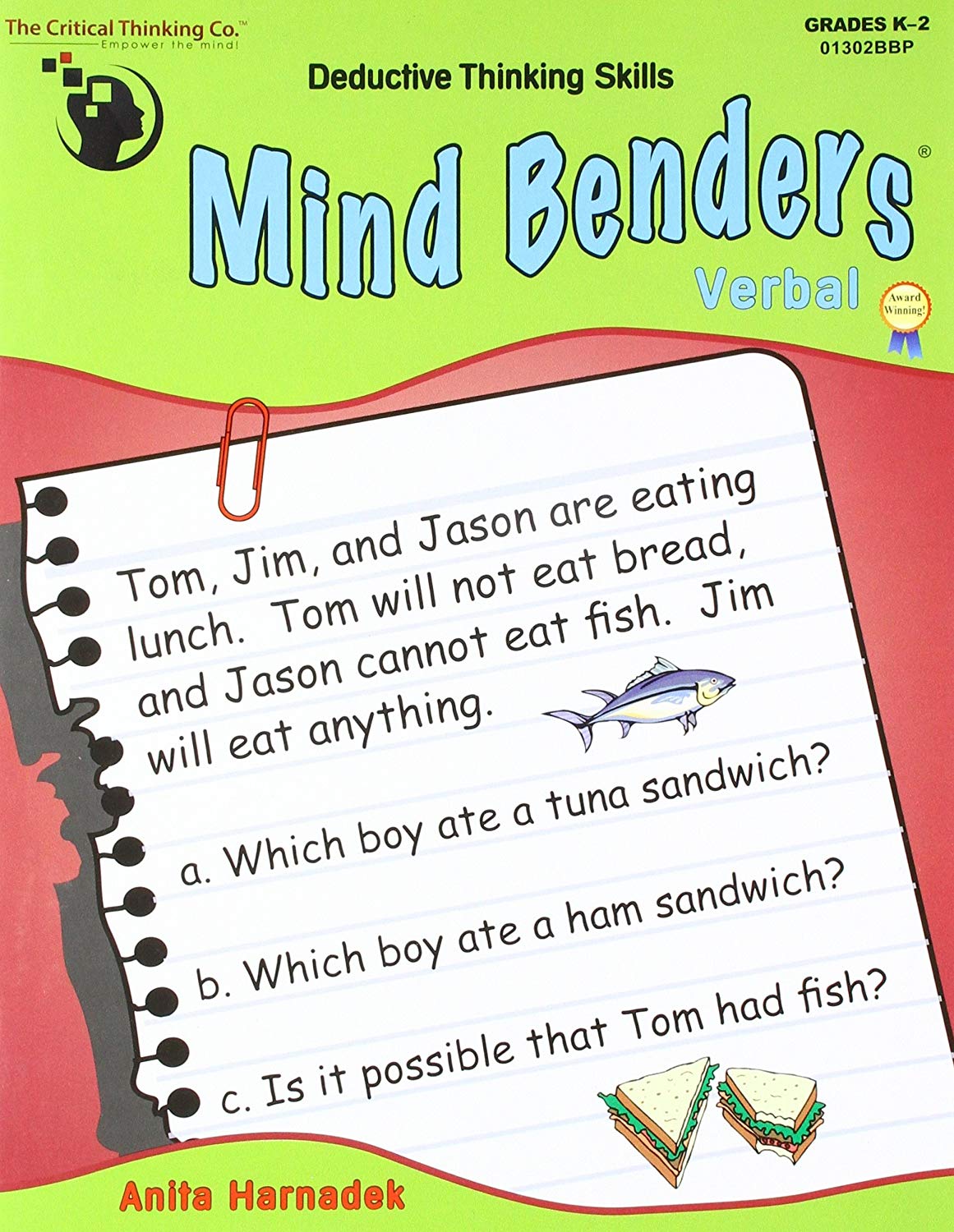 Mind Benders Verbal, Grades K-2, from The Critical Thinking Company