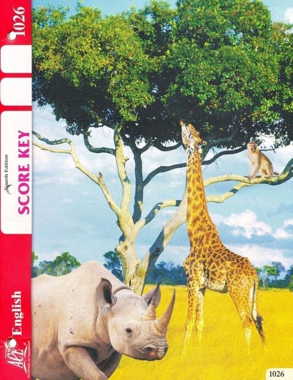 3rd Grade English Answer Key 1026 by Accelerated Christian Education ACE