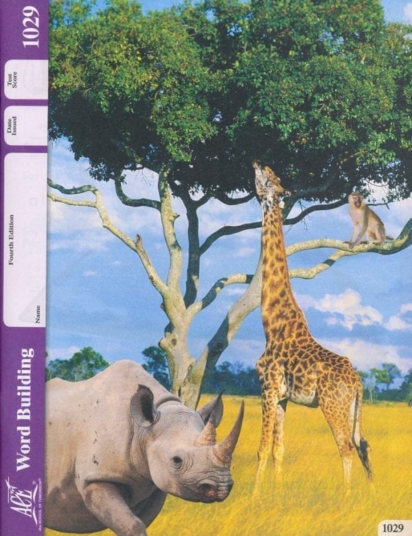 3rd Grade Word Building Pace 1029 by Accelerated Christian Education ACE