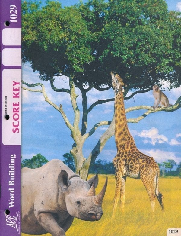 3rd Grade Word Building Answer Key 1029 by Accelerated Christian Education ACE