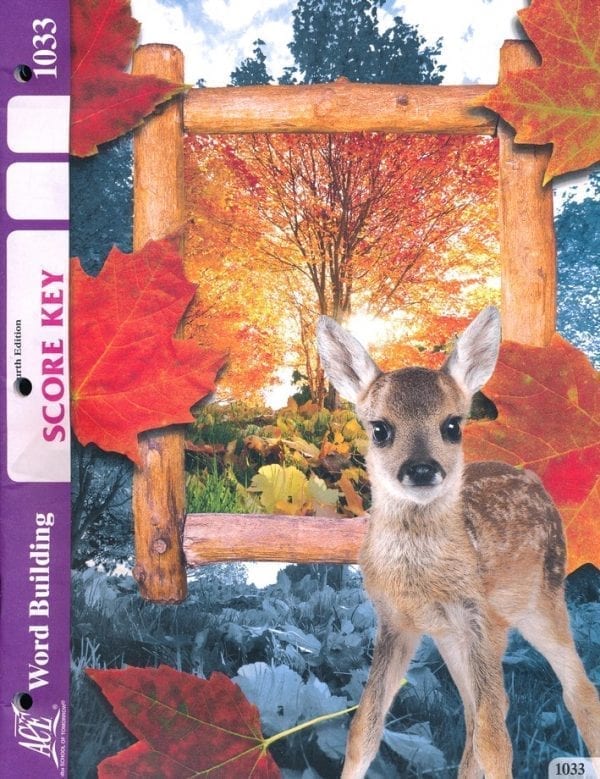 3rd Grade Word Building Answer Key 1033 by Accelerated Christian Education ACE