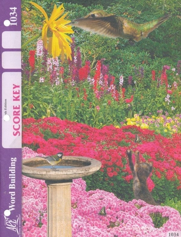 3rd Grade Word Building Answer Key 1034 by Accelerated Christian Education ACE