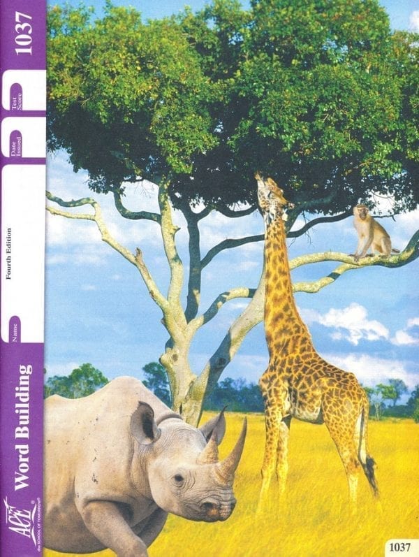 4th Grade Word Building Pace 1037 by Accelerated Christian Education ACE