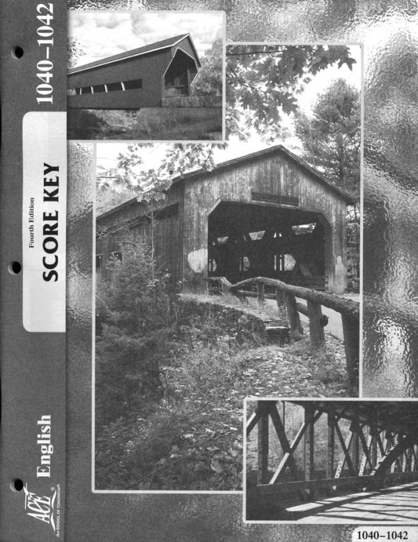 4th Grade English Answer Key 1040-1042 by Accelerated Christian Education ACE