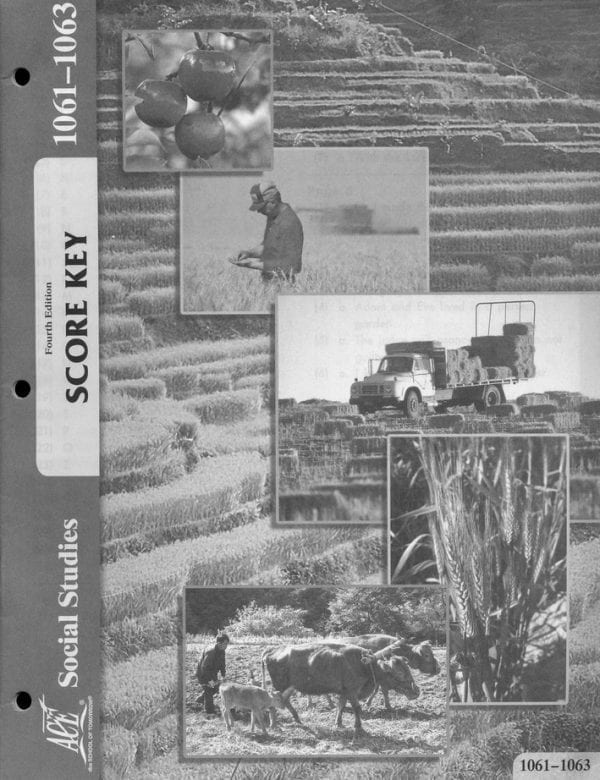 6th Grade Social Studies Answer Key 1061-1063 by Accelerated Christian Education ACE