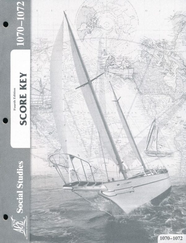 6th Grade Social Studies Answer Key 1070-1072 by Accelerated Christian Education ACE