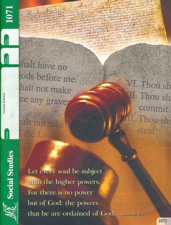 6th Grade Social Studies Pace 1071 by Accelerated Christian Education ACE