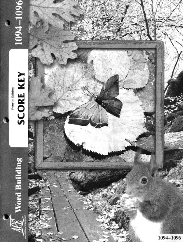 Word Building Key 1094-1096 from Accelerated Christian Education ACE