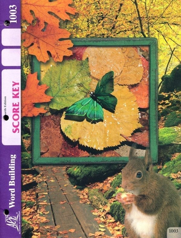 1st Grade Word Building Answer Key 1003 by Accelerated Christian Education ACE