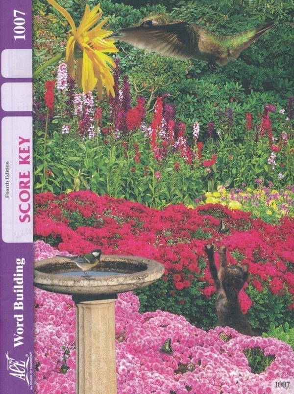 1st Grade Word Building Answer Key 1007 by Accelerated Christian Education ACE