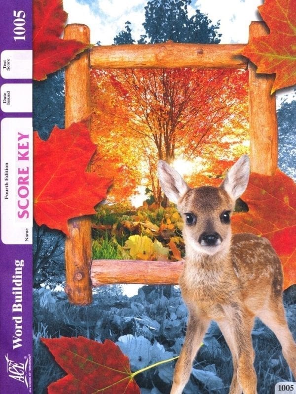 1st Grade Word Building Answer Key 1005 by Accelerated Christian Education ACE