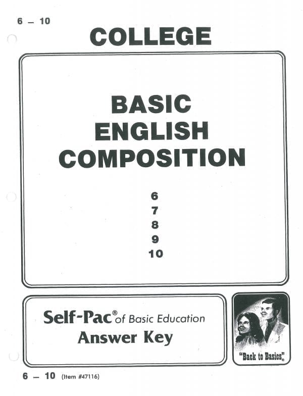 English Composition I Key 6-10 from Accelerated Christian Education ACE