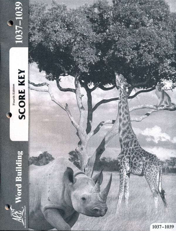 4th Grade Word Building Answer Key 1037-1039 by Accelerated Christian Education ACE