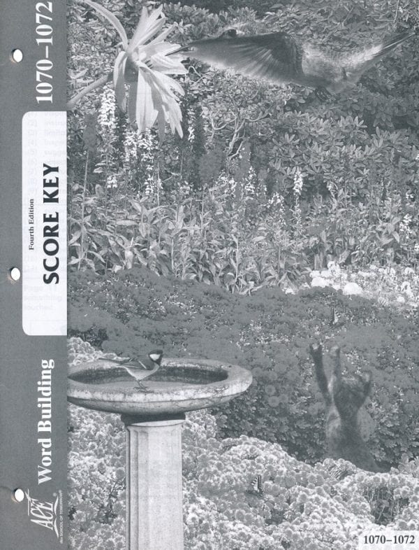 6th Grade Word Building Answer Key 1070-1072 by Accelerated Christian Education ACE