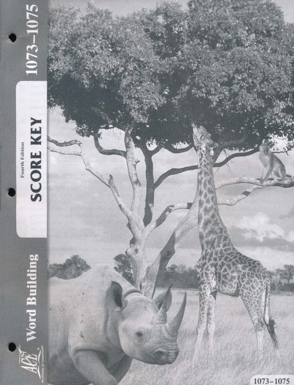 7th Grade Word Building Answer Key 1073-1075 by Accelerated Christian Education ACE