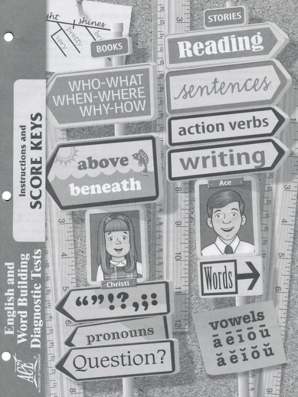 1st-8th Grade English Diagnostic Key by Accelerated Christian Education