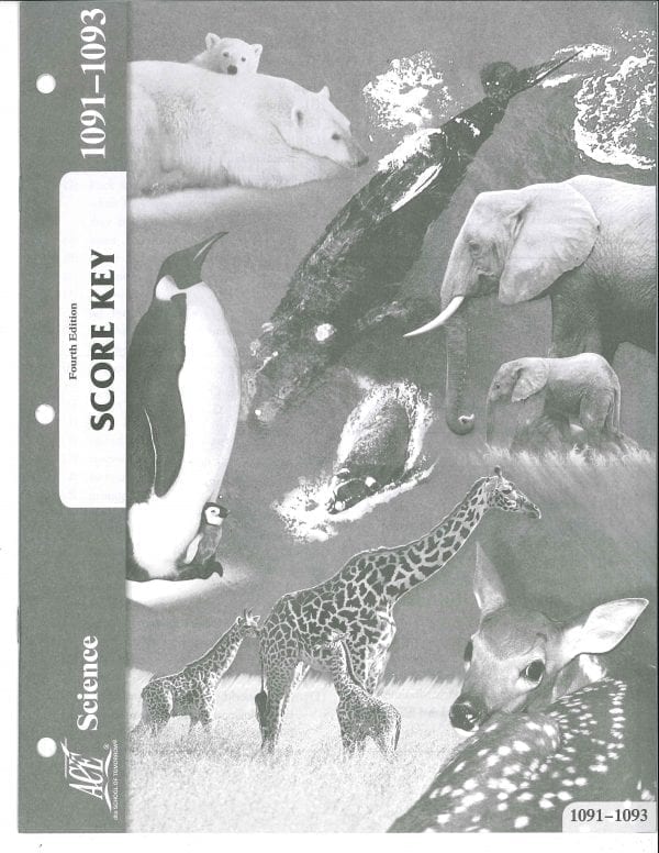 8th Grade Science Answer Key 1091-1093 by Accelerated Christian Education ACE