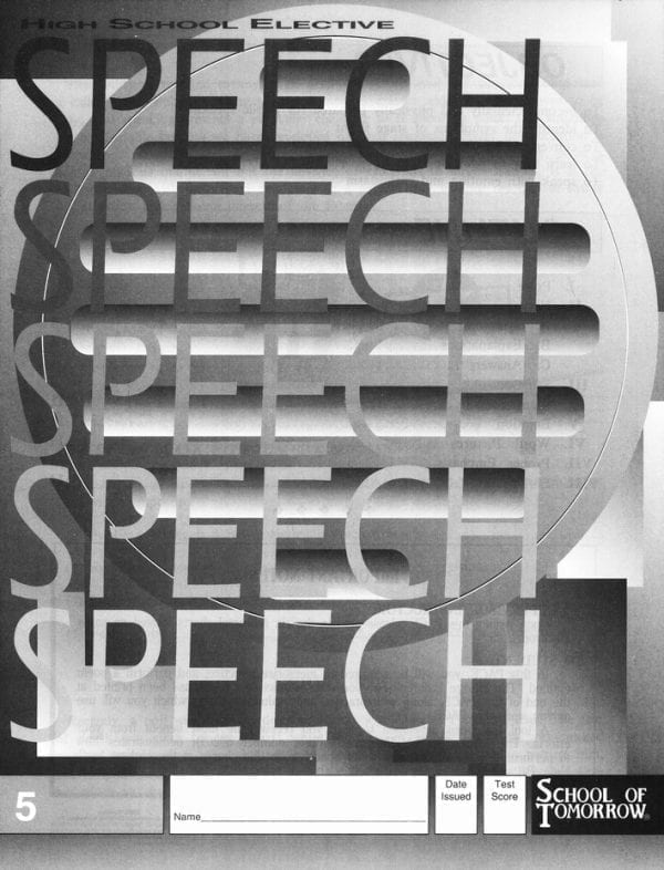 High School Speech Pace 5 by Accelerated Christian Education ACE