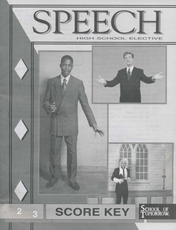 High School Speech Key 1-3 by Accelerated Christian Education ACE